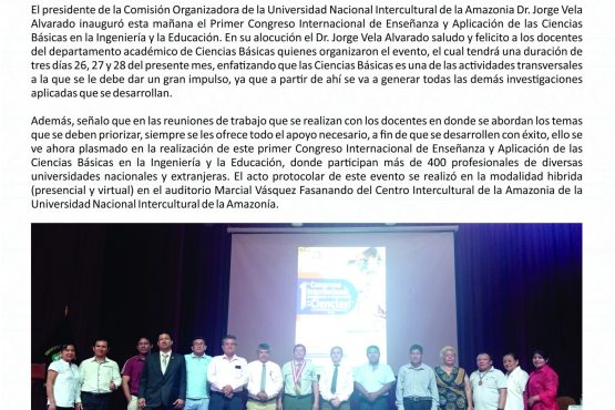 UNIA Inaugura su Primer Congreso Internacional de Ciencias Básicas